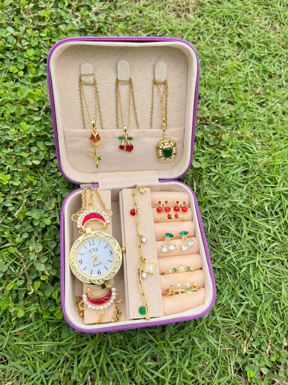 Set of 3 Necklace Watch Premium Gift Box