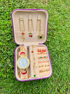 3 Pendant Jewellery Gift Box with Watch, Bracelet, Rings & Earrings