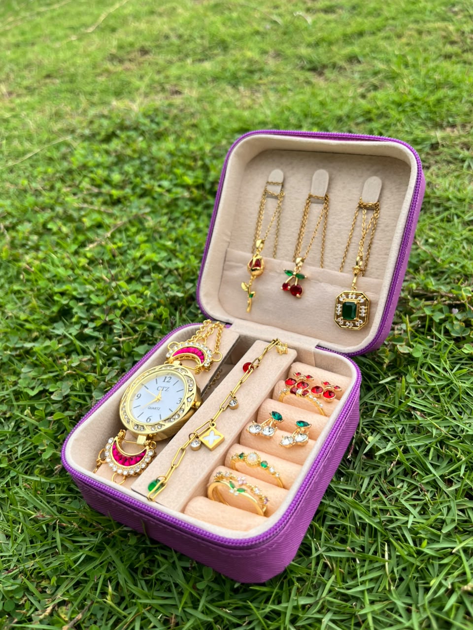 Set of 3 Necklace Watch Premium Gift Box