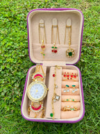 3 Pendant Jewellery Gift Box with Watch, Bracelet, Rings & Earrings
