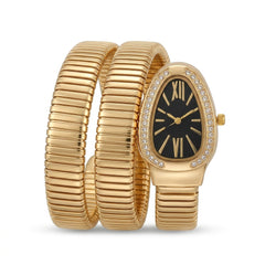 Golden Serpentine Wrap Watch