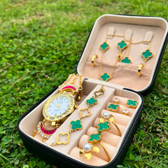 Green Clover Matching Watch Gift Set