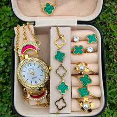 Green Clover Matching Watch Gift Set