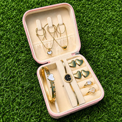 Midnight Double Heart Watch Gift Set