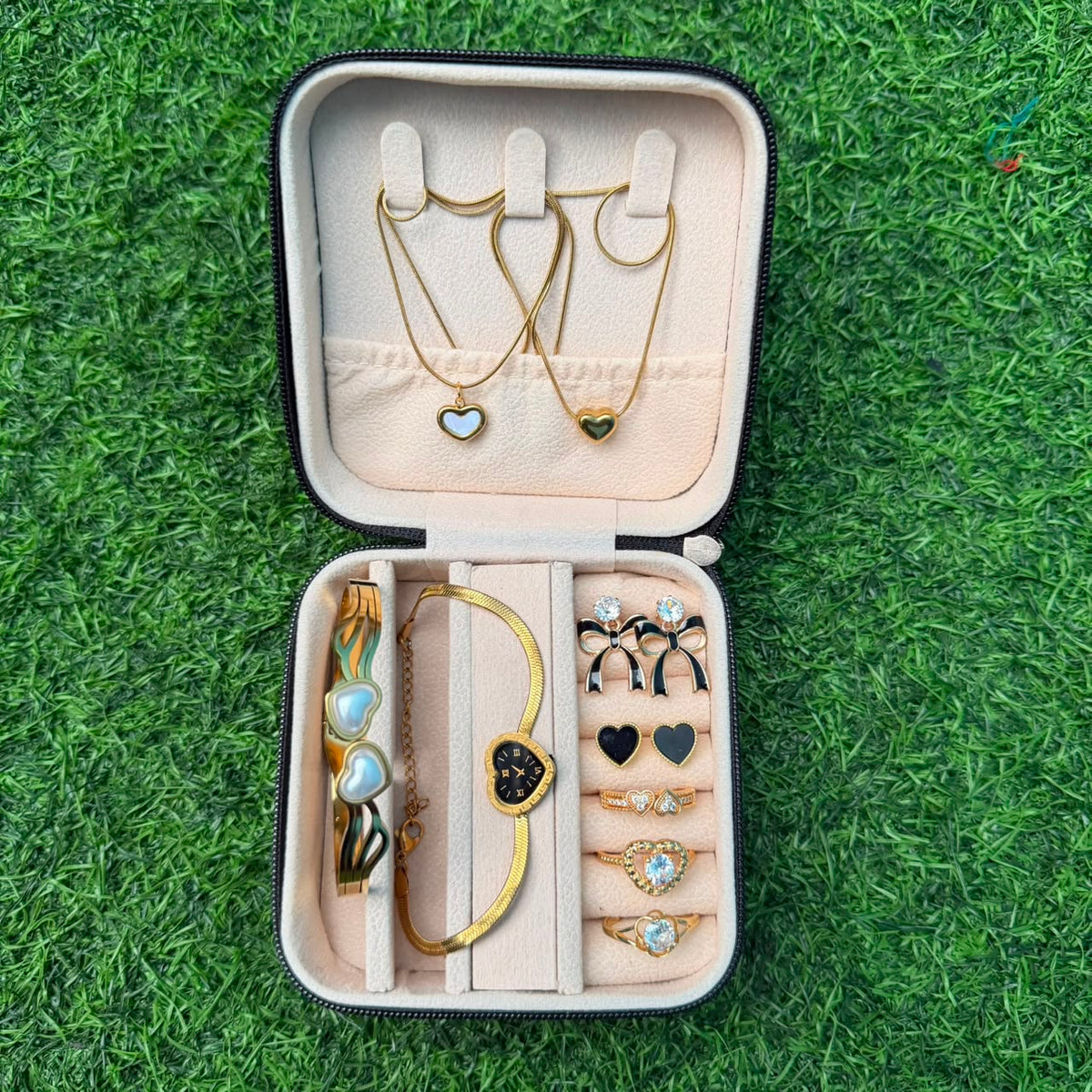 Double Heart Watch Gift Set
