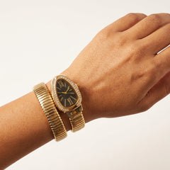 Golden Serpentine Wrap Watch