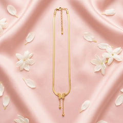 Gold-Tone Butterfly Slider Necklace